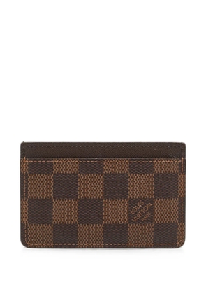 Louis Vuitton Pre-Owned Damier Ebene-canvas card holder - Brown