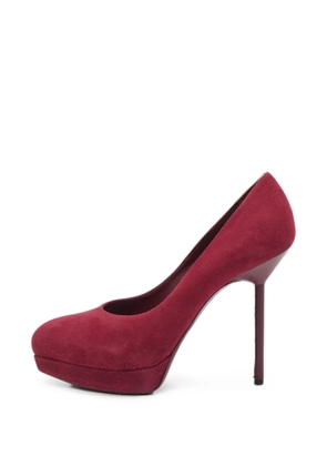 Saint Laurent Pre-Owned Tribtoo platform pumps - Purple