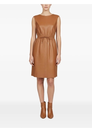Gucci Pre-Owned sleeveless drawstring-waist mini dress - Brown
