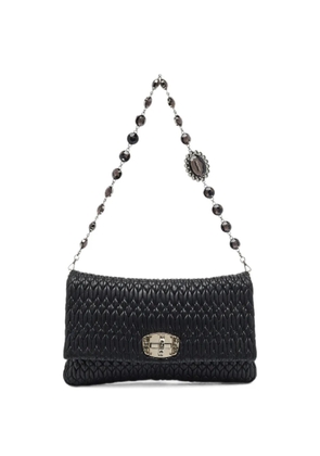 Miu Miu Pre-Owned crystal-embellished shoulder bag - Black