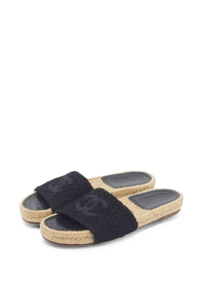 CHANEL Pre-Owned CC tweed espadrilles - Black