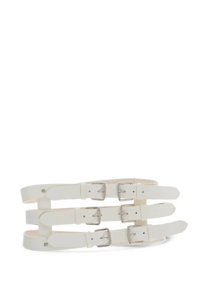DSQUARED2 leather bustier belt - White