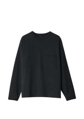 LEMAIRE long-sleeve boxy T-shirt in compact cotton jersey - Black