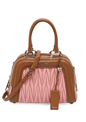 Miu Miu Pre-Owned Matelasse leather satchel bag - Brown