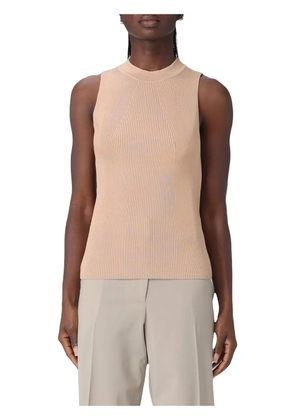 Emporio Armani ribbed-knit sleeveless top - Neutrals
