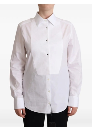 Dolce & Gabbana long-sleeved tuxedo shirt - White