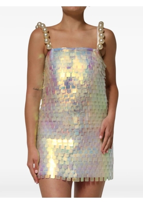 Dolce & Gabbana holographic mini dress - White