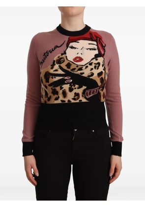 Dolce & Gabbana Sartoria-print crew-neck sweater - Pink