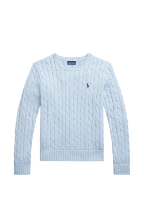 Polo Ralph Lauren cable-knit logo-embroidered sweater - Blue