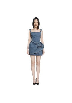 Off-Shoulder Denim Mini Dress