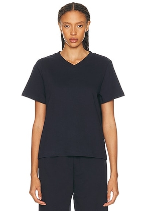 H-O-R-S-E The High V Tee in Navy - Navy. Size M (also in XS, S, L).