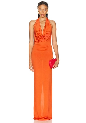 Eterne Gisele Maxi Dress in Papaya - Orange. Size S (also in XS, M, L, XL).