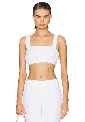Cap d'Antibes Paulette Tank Top in Blanc - White. Size XS (also in S, M, L).