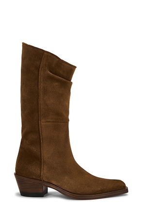 KHAITE Clive 35 Boot in Sigaro - Brown. Size 38.5 (also in 36, 36.5, 37, 37.5, 38, 39, 39.5, 40, 41).