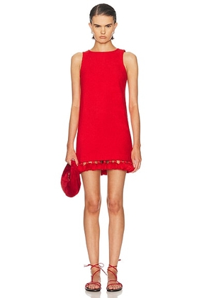 Cap d'Antibes Manon Courte Dress in Rouge - Red. Size XS (also in L, M).