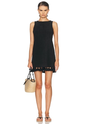 Cap d'Antibes Manon Courte Dress in Noir - Black. Size XS (also in L, M, S).