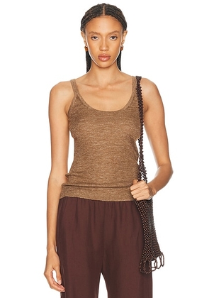 Gabriela Hearst Cinxia Tank Top in Chestnut - Brown. Size M (also in L).