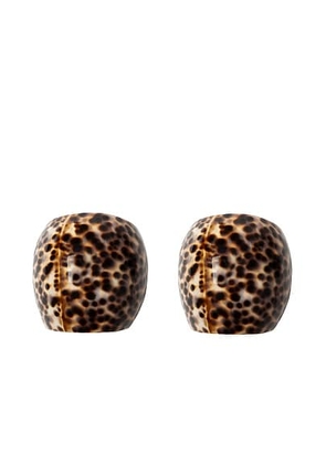 Gohar World Cowrie Shell Napkin Ring Set Of 2 in Multi - Brown. Size all.