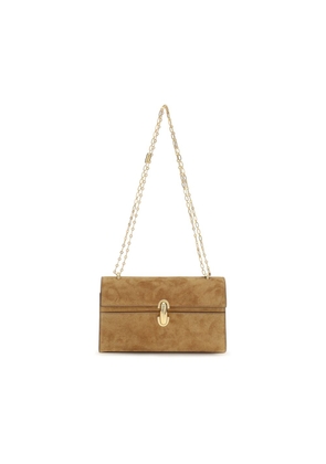 Savette Beige Calf Leather Bos Taurus Shoulder Bag
