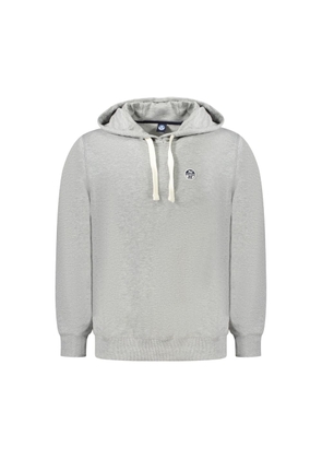 North Sails Gray Cotton Mens Sweater Hoodie - M
