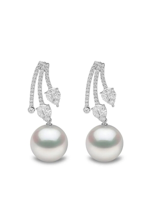Yoko London 18kt white gold Starlight South Sea pearl and diamond earrings - Silver