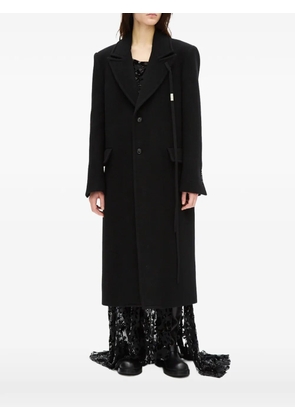 Ann Demeulemeester Aldina peak-lapel button-fastening coat - Black
