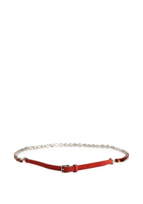 Dolce & Gabbana crystal-embellished chain-link belt - Red