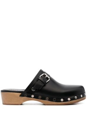 ISABEL MARANT stud-embellished leather clogs - Black