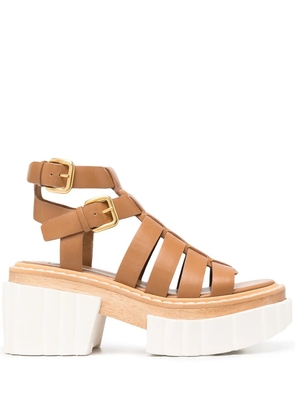 Stella McCartney strappy platform sandals - Brown
