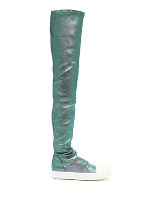 Rick Owens Stocking metallic sneaker-boots - Green