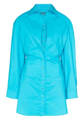 Jacquemus Baunhilha layered shirt dress - Blue