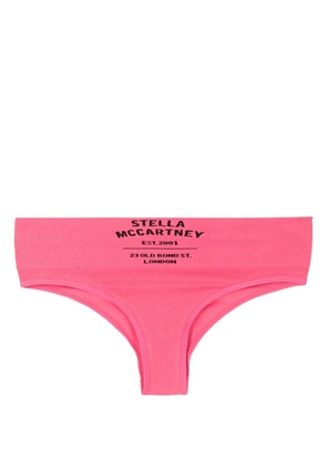 Stella McCartney logo-print ribbed briefs - Pink