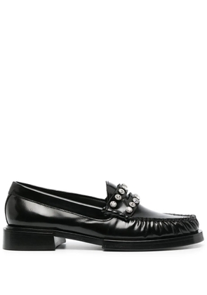 SANDRO Max strass-embellished loafers - Black