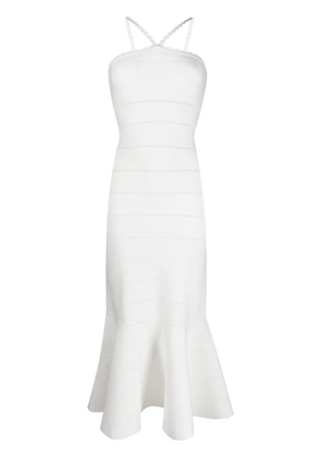 Victoria Beckham cut-out detail peplum dress - White