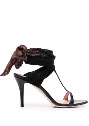 Missoni tie-fastening leather sandals - Black