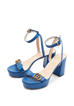 Gucci Pre-Owned GG Marmont platform sandals - Blue
