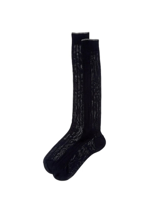 Brunello Cucinelli ribbed-knit socks - Blue
