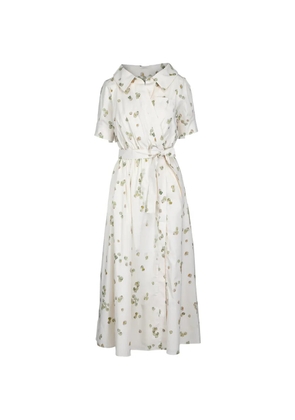 Altuzarra Lydia floral-print belted midi dress - Neutrals