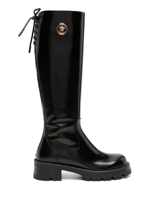 Versace Alia leather knee-high boots - Black