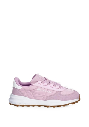 Lacoste Elite Active Evo quilted-effect suede-trim sneakers - Pink