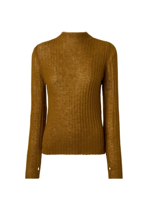 PINKO ribbed-knit mock-neck sweater - Brown