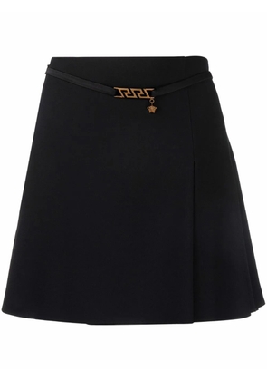 Versace La Greca chain A-line mini skirt - Black