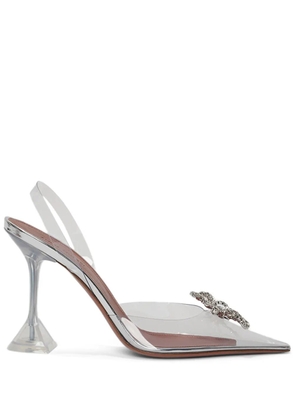 Amina Muaddi Rosie Glass 95mm slingback pumps - Neutrals