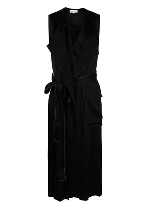 Victoria Beckham belted sleeveless midi dress - Black
