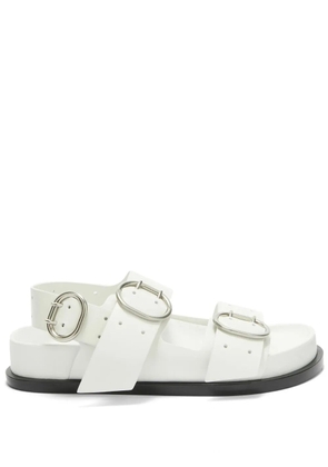 Jil Sander open-toe buckled leather sandals - White