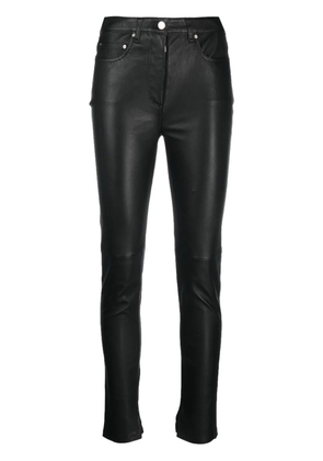 IRO skinny-cut leather trousers - Black
