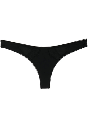 Stella McCartney embroidered-edge thong - Black