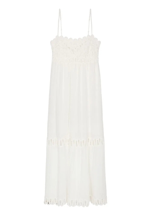 Simkhai sleeveless lace-embellished dress - White