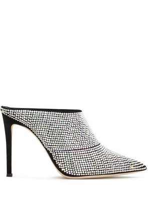 Giuseppe Zanotti rhinestone-embellished stiletto mules - Black