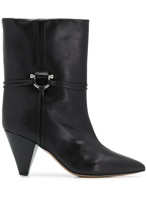 ISABEL MARANT angular wide ankle boots - Black